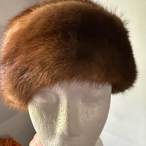 Real mink fur hat